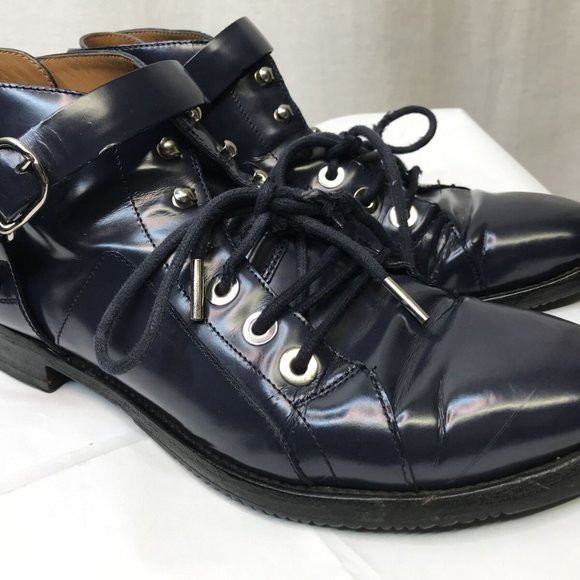AUTHENTIC BALENCIAGA PARIS Balenciaga #326286 Blue Leather Men\'s Walker Boots 40 main image 8